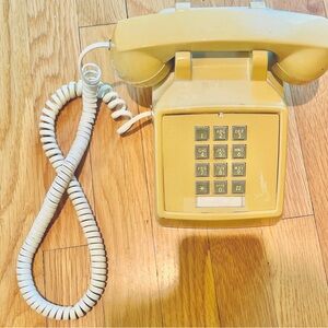 Vintage Yellow push button  Phone